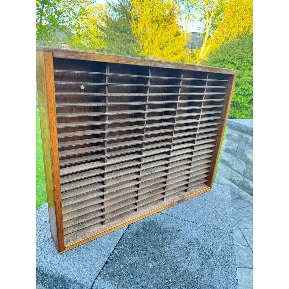 Napa Valley Box Company 100 Cassette Tape Wood Storage Holder Wall Mount